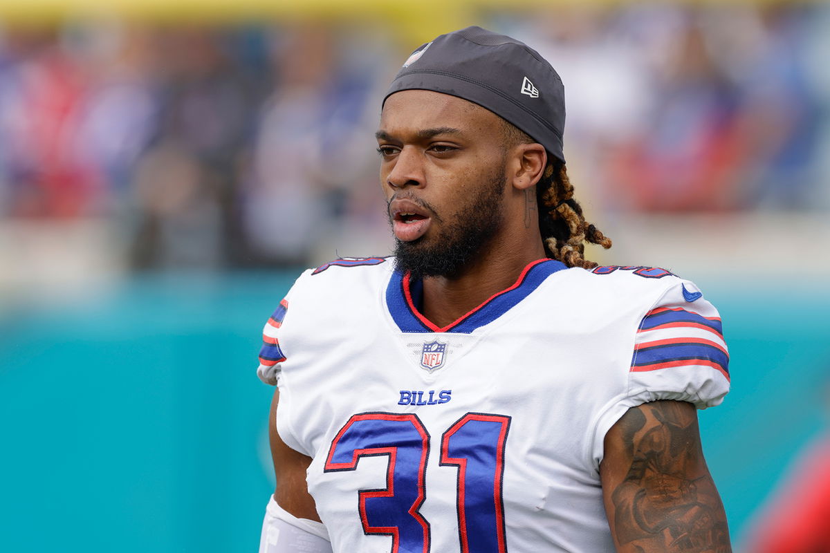 <i>David Rosenblum/Icon Sportswire/Getty Images</i><br/>Buffalo Bills safety Damar Hamlin