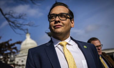 Rep. George Santos (R-New York) leaves the US Capitol on January 12