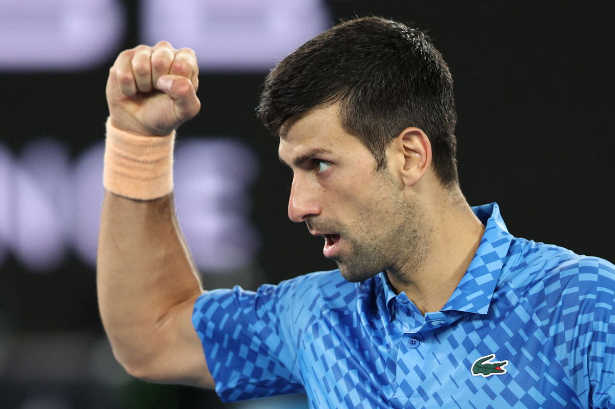 <i>Martin Keep/AFP via Getty Images</i><br/>Novak Djokovic swept past Roberto Carballés Baena in the opening round of the Australian Open.