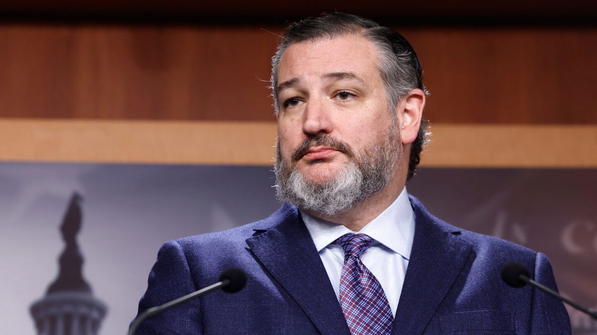 <i>Anna Moneymaker/Getty Images</i><br/>Sen. Ted Cruz speaks during a news conference at the US Capitol Building on January 25 in Washington