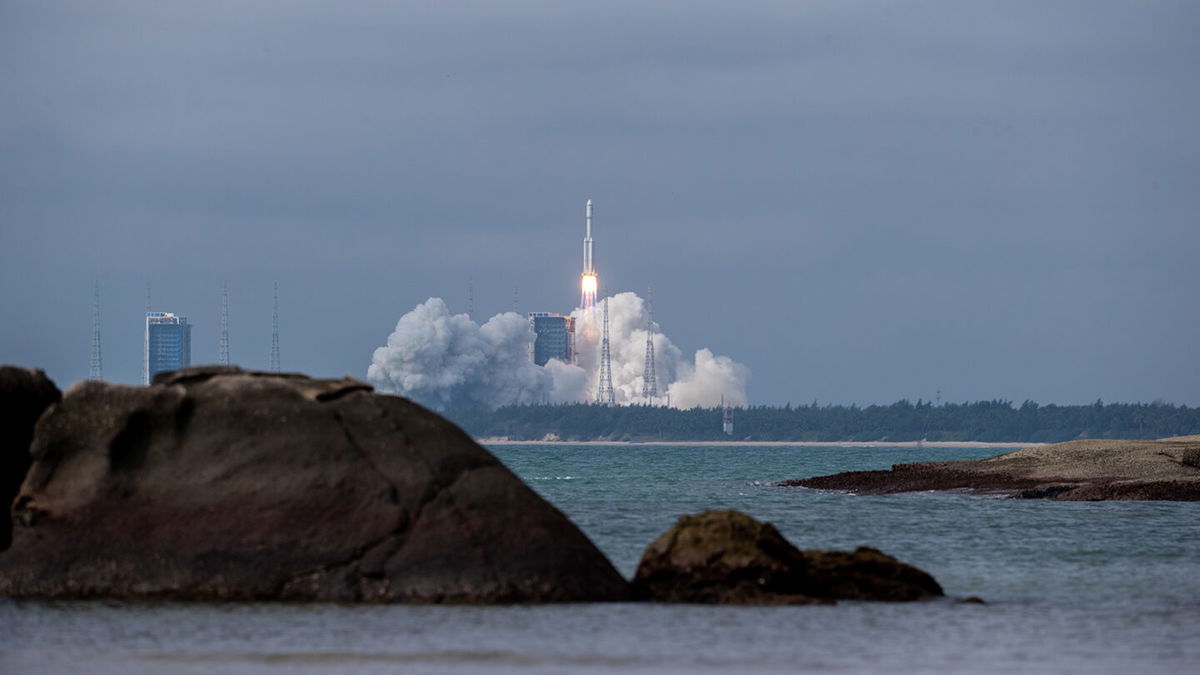 <i>VCG/Visual China Group/Getty Images</i><br/>Chinese rocket startup Galactic Energy launched five satellites into orbit on Monday. Pictured is the Wenchang Spacecraft Launch Site on November 12