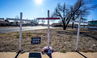 A cross was painted red on January 13