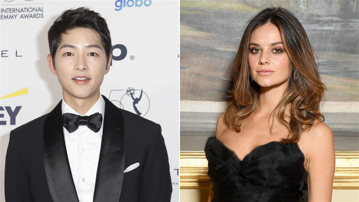 <i>Getty</i><br/>Song Joong-ki married British actress Katy Louise Saunders on Monday.