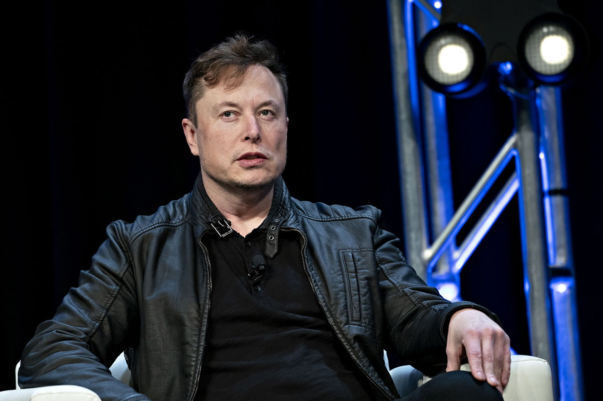 <i>Andrew Harrer/Bloomberg/Getty Images</i><br/>Elon Musk speaks during a discussion at the Satellite 2020 Conference in Washington