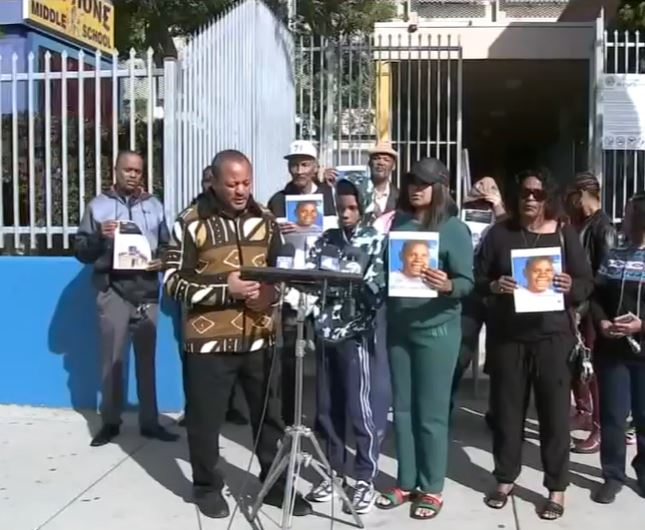 <i></i><br/>A mother is outraged after a fake memorial was created for her son at a school in South Los Angeles. The memorial said her son had died