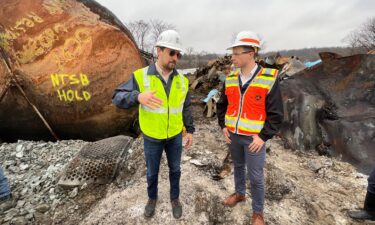 Secretary Buttigieg tours the train crash site in East Palestine