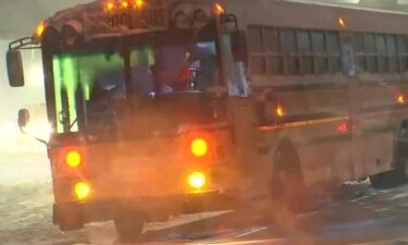 School buses loaded with kids were among the vehicles stranded on Portland metro area roads on Wednesday