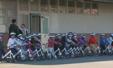 "All Kids Bike" is a national movement aimed at providing "Learn-to-ride" programs in elementary schools. Their mission is to teach every kid in America to ride a bike in their kindergarten P.E. class.