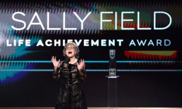 Sally Field accepts the life achievement award.