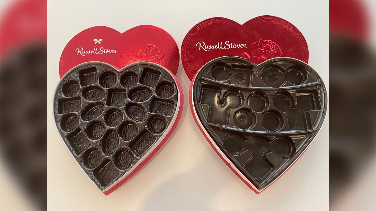 Two boxes of Valentine's chocolates