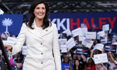 Former South Carolina Gov. and United Nations ambassador Nikki Haley arrives for an event launching her candidacy for the US presidency on February 15 in Charleston