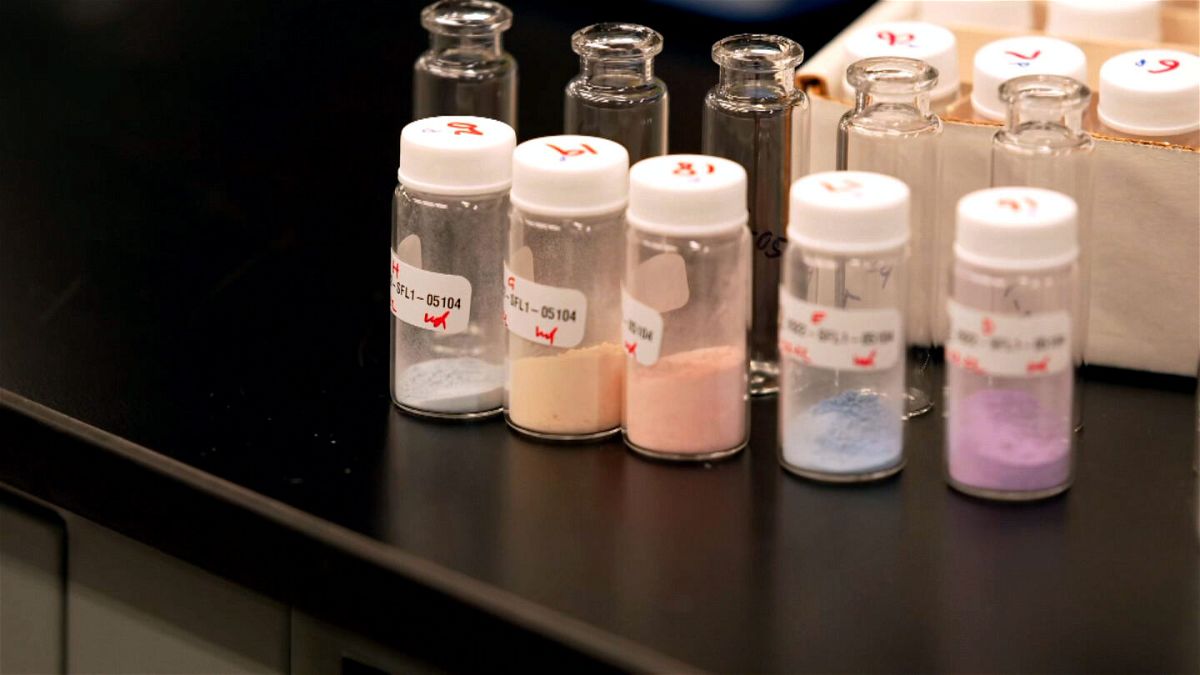 <i>CNN</i><br/>Bottles of powder are pictured here at the DEA drug-testing lab.