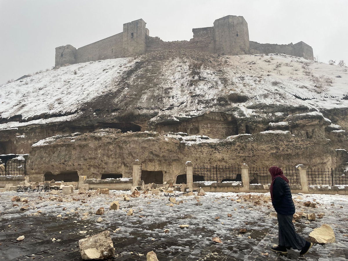 <i>Mehmet Akif Parlak/Anadolu Agency/Getty Images</i><br/>The ruins of Gaziantep Castle on February 6