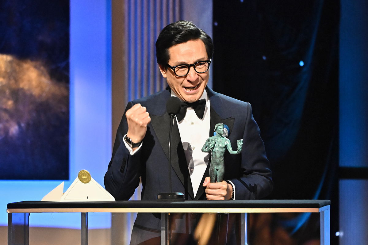 <i>Michael Buckner/Variety/Getty Images</i><br/>Ke Huy Quan won an historic 2023 Screen Actors Guild award for outstanding performance by a male actor in a supporting role for 'Everything Everywhere All at Once.'