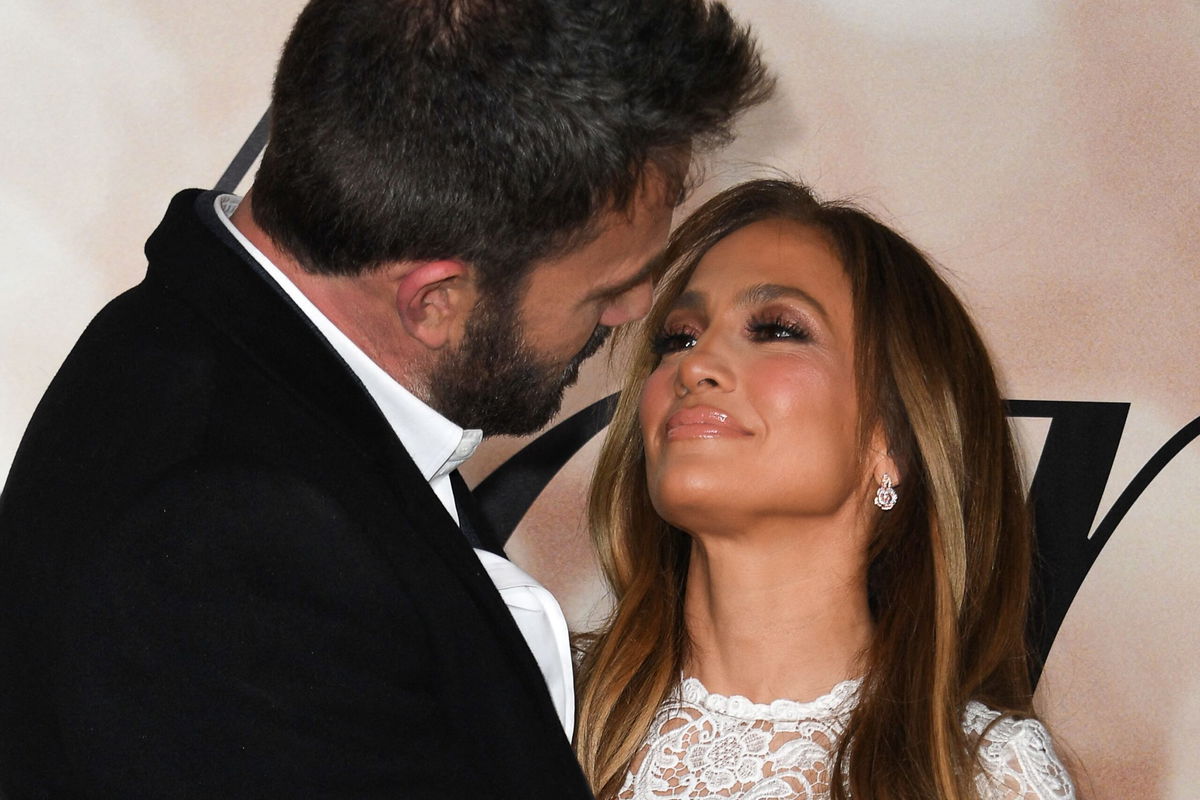 <i>Valerie Macon/AFP/AFP via Getty Images</i><br/>Jennifer Lopez and actor Ben Affleck