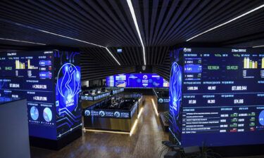 Trading on Istanbul's stock exchange was halted Wednesday after the earthquake leads to sharp selloff. Pictured is the Borsa Istanbul in May 2018