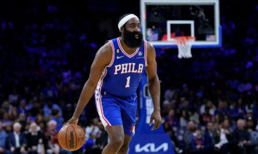 The Philadelphia 76ers' James Harden