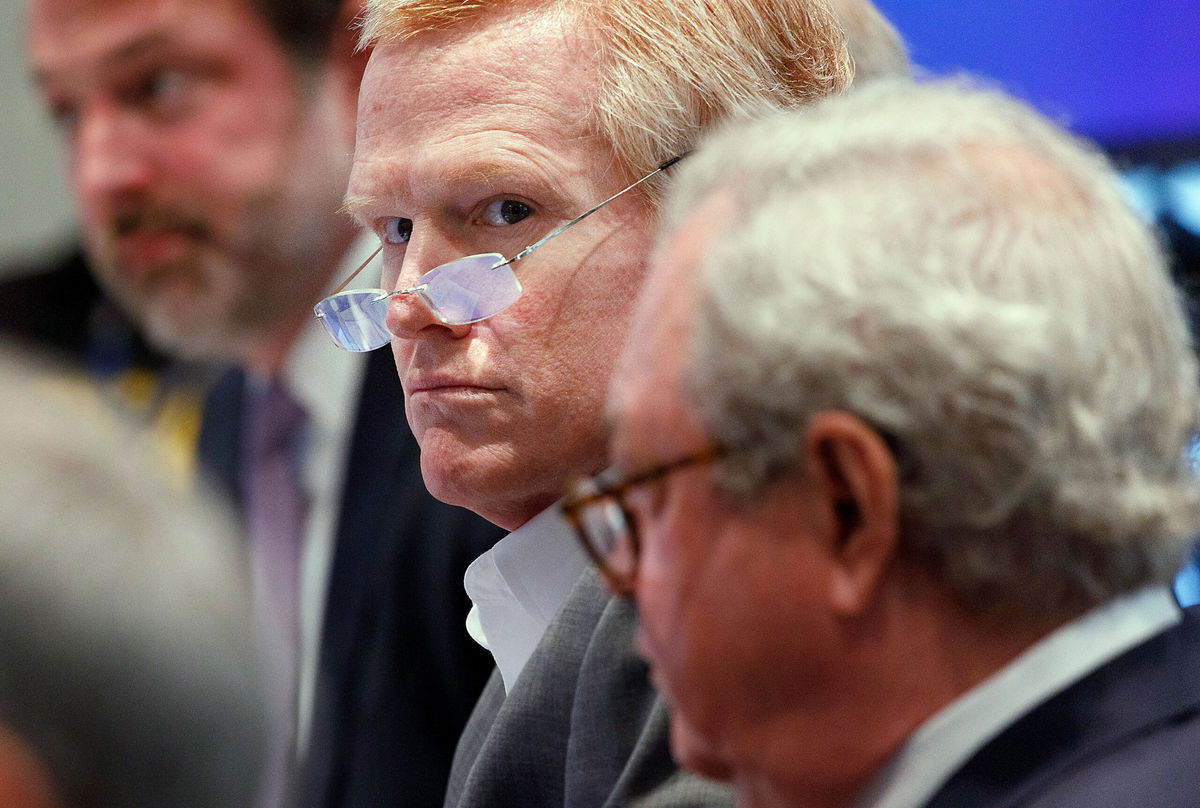 <i>Grace Beahm Alford/The Post And Courier via AP</i><br/>Alex Murdaugh listens to testimony during his double murder trial in South Carolina on February 13.