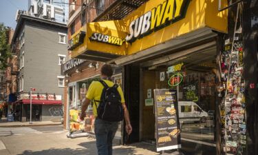 A franchise of the Subway sandwich chain in the Hell's Kitchen neighborhood in New York on Thursday