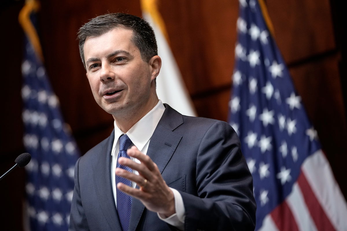 <i>Drew Angerer/Getty Images/File</i><br/>Secretary of Transportation Pete Buttigieg