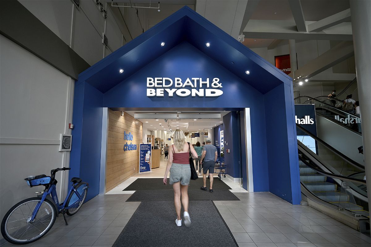 <i>Anthony Behar/Sipa USA/AP</i><br/>Bed Bath & Beyond stocks have gained about 30%