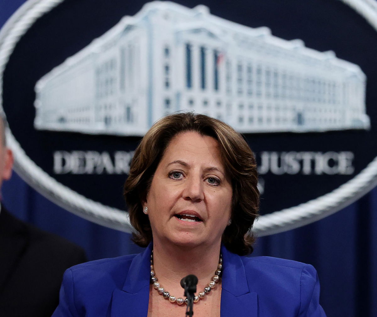 <i>JONATHAN ERNST/AFP/POOL/Getty Images</i><br/>Deputy Attorney General Lisa Monaco