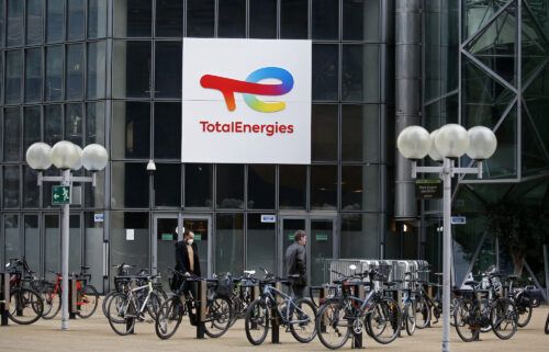 TotalEnergies' head office building in Paris seen on February 10