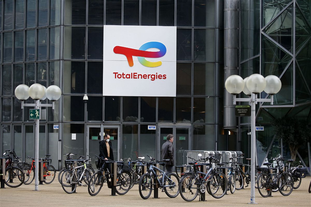 <i>Chesnot/Getty Images</i><br/>TotalEnergies' head office building in Paris seen on February 10