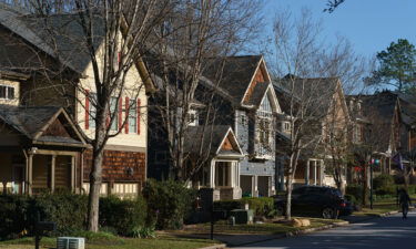 Mortgage rates rose for the third-straight week. Homes in a subdivision in Atlanta