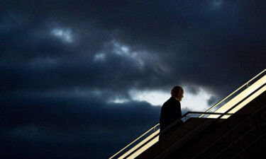 The Biden administration announced Wednesday its toughest immigration policy aimed at turning away migrants hours after the president thanked Poland for welcoming Ukrainian refugees. Biden is pictured here departing Poland on Wednesday.