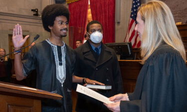 Rep. Justin Pearson is sworn into office on February 9.