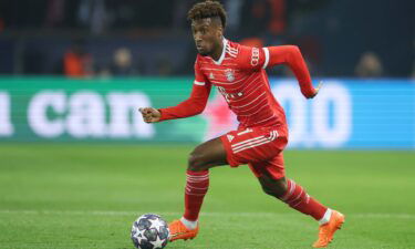 Kingsley Coman scored his first Champions League goal of the season.