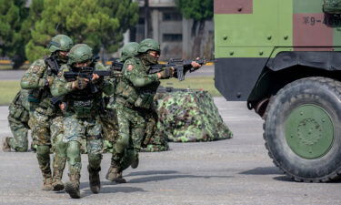 In this photo released by the Taiwan Presidential Office