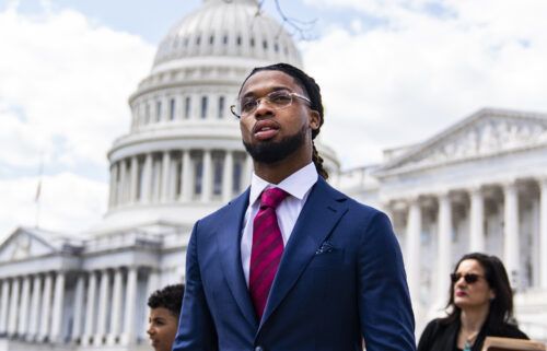 Buffalo Bills safety Damar Hamlin spoke on Capitol Hill on March 29 in support of the Access to AEDs Act.
