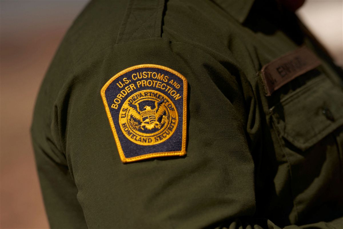 <i>Allison Dinner/AFP/Getty Images</i><br/>A US Customs and Border Protection patch is seen on the arm of an agent on October 6