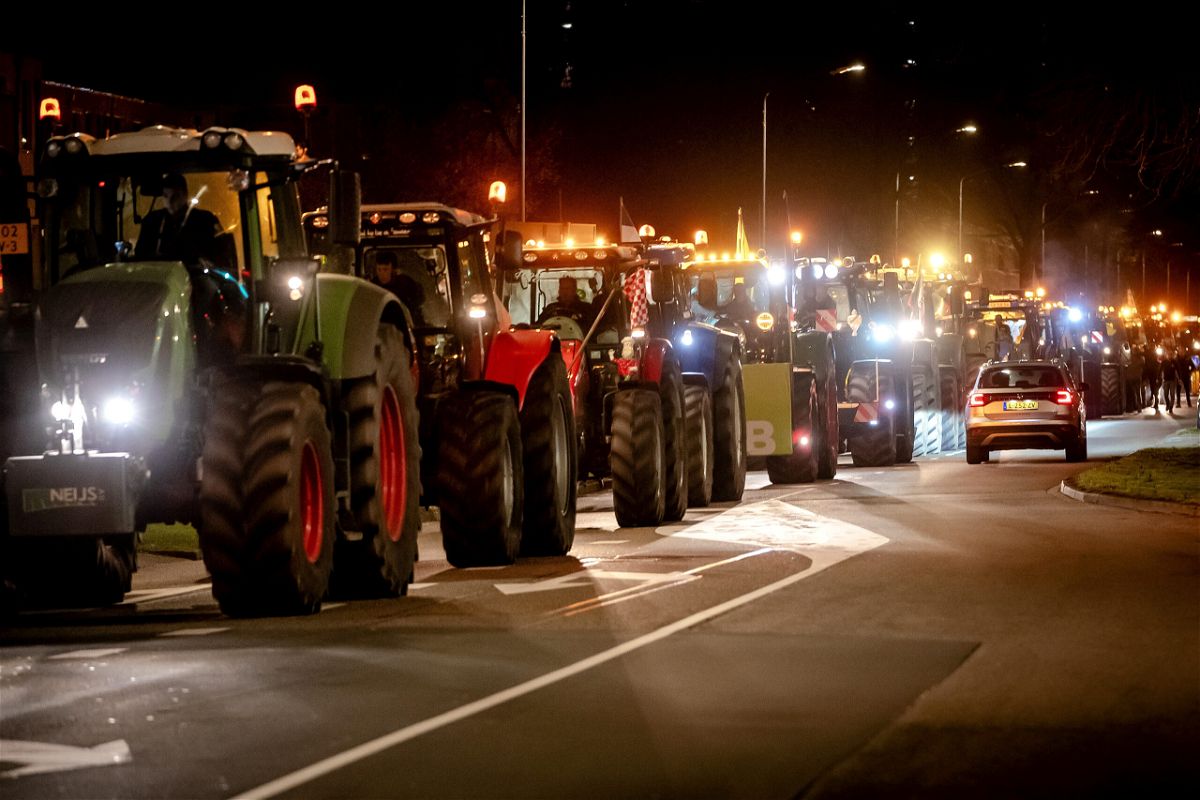 <i>Hollandse Hoogte/Shutterstock</i><br/>Tractors are pictured here at the Provincial House of North Brabant during a demonstration on March 14.