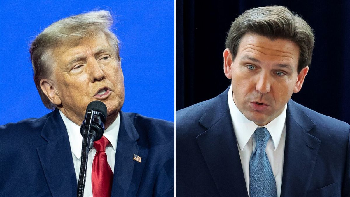 <i>Getty Images</i><br/>Former President Donald Trump (left) and Florida Gov. Ron DeSantis are pictured here in a split image.