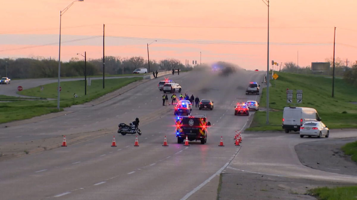 <i>KTVT</i><br/>Emergency personnel work the scene of a crash on March 14 in Dallas