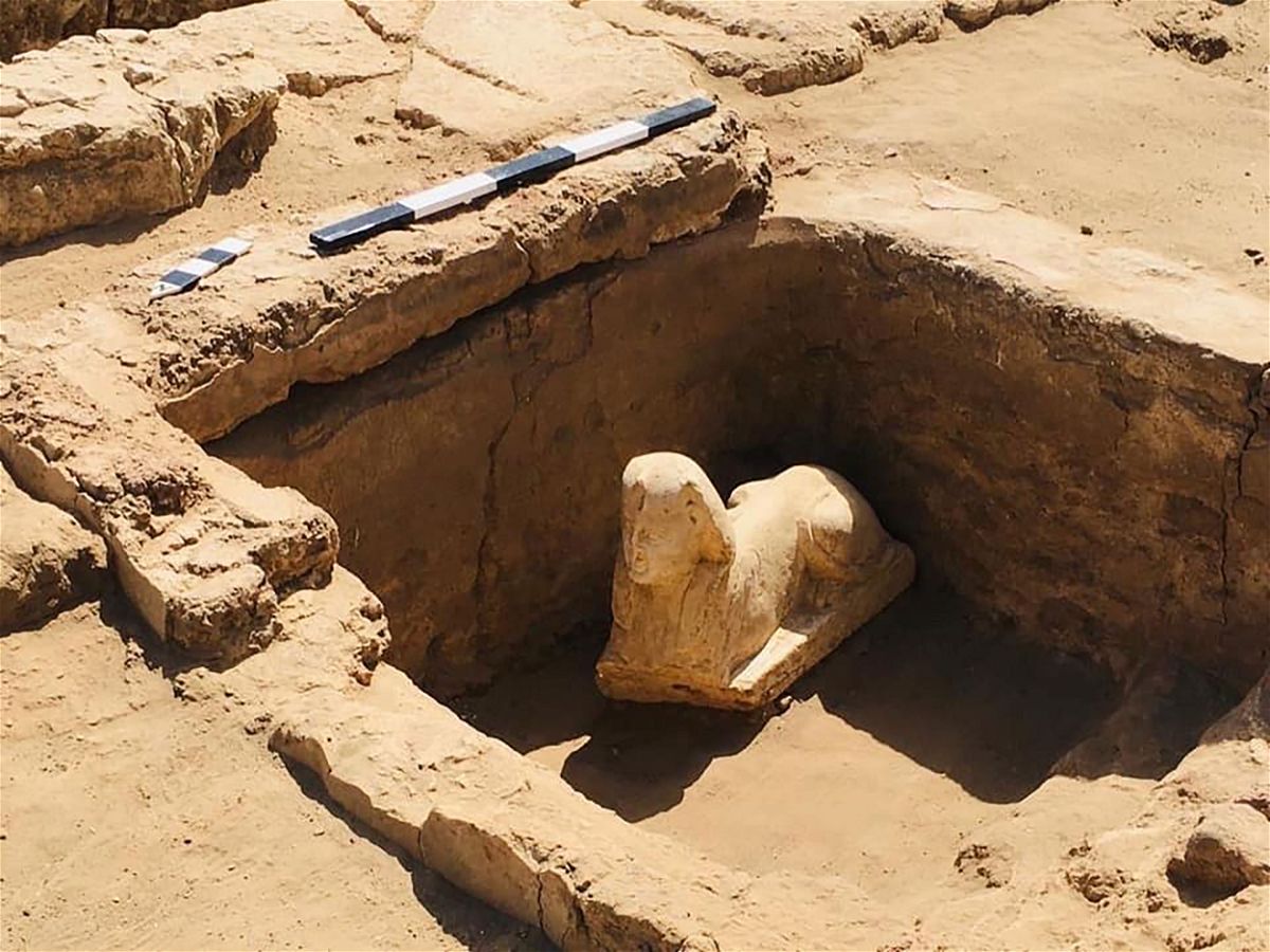 علماء الآثار يكتشفون تمثال وضريحًا يشبه أبو الهول في مصر – KION546