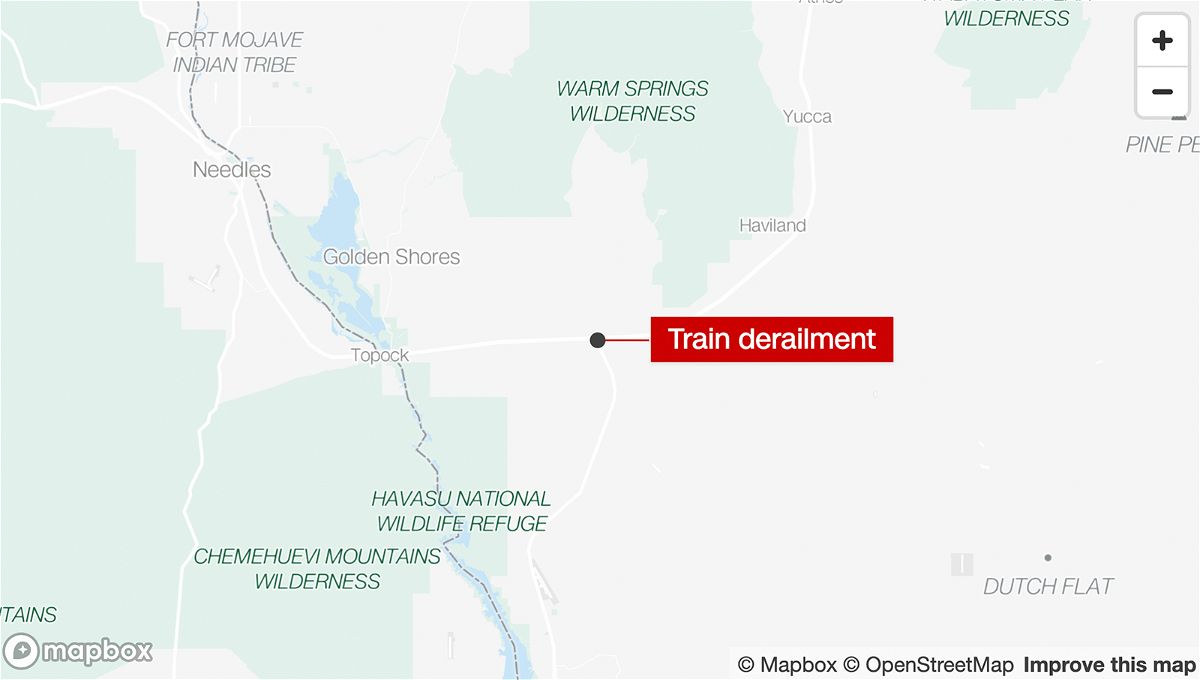 <i>Google Maps</i><br/>A train that derailed in western Arizona on March 15 was carrying corn syrup