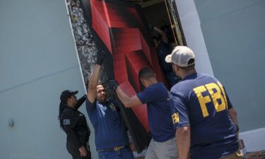 French authorities and members of the FBI conduct a raid to recover art at the headquarters of the Michele Vasarely Foundation in San Juan
