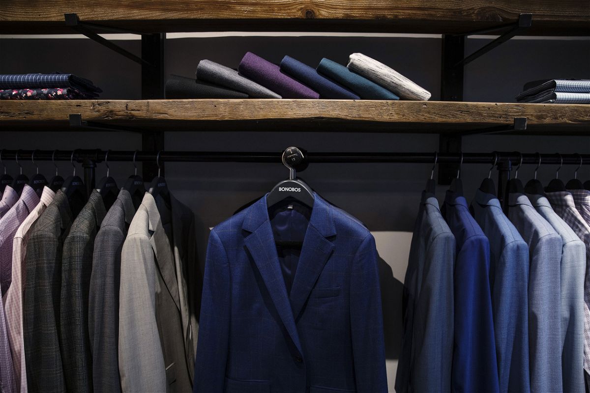 <i>Victor J. Blue/Bloomberg/Getty Images</i><br/>Walmart sells menswear brand Bonobos at a steep loss. Suits and shirts are displayed in a Bonobos Inc. 