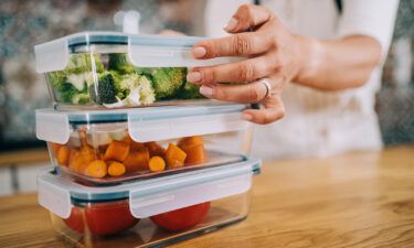 Glass food storage containers are a safer option.