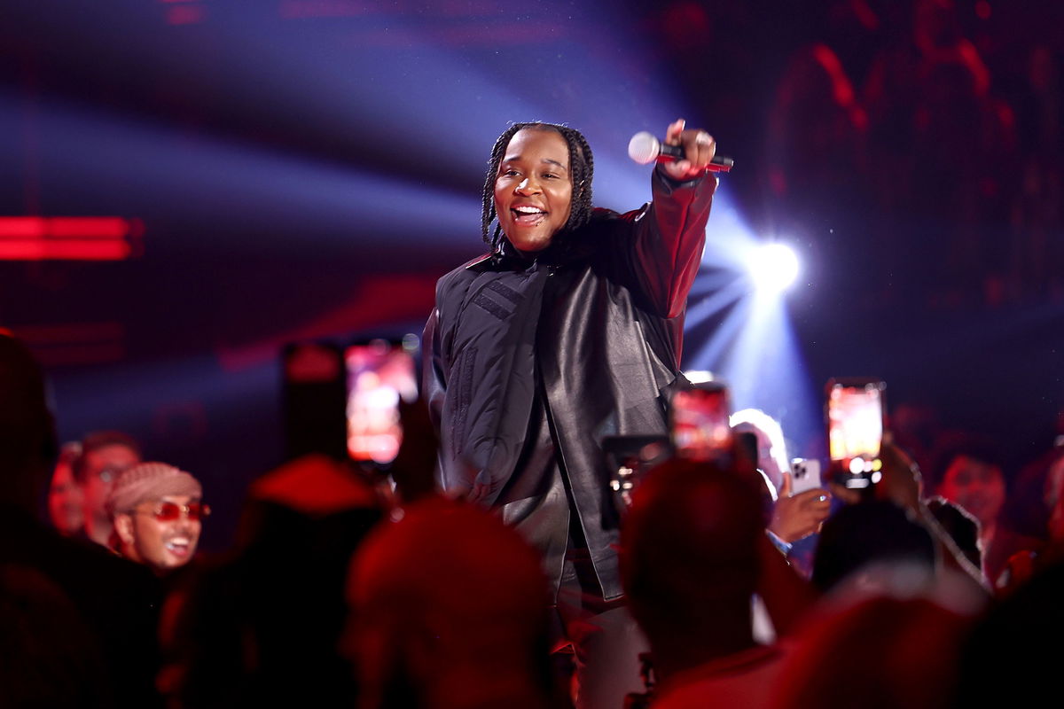 <i>Matt Winkelmeyer/Getty Images</i><br/>Jozzy performs onstage during the 2022 Billboard Music Awards in 2022.