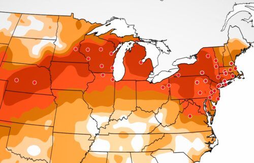 Summerlike heat will continue to build across the Midwest and Northeast through Friday.