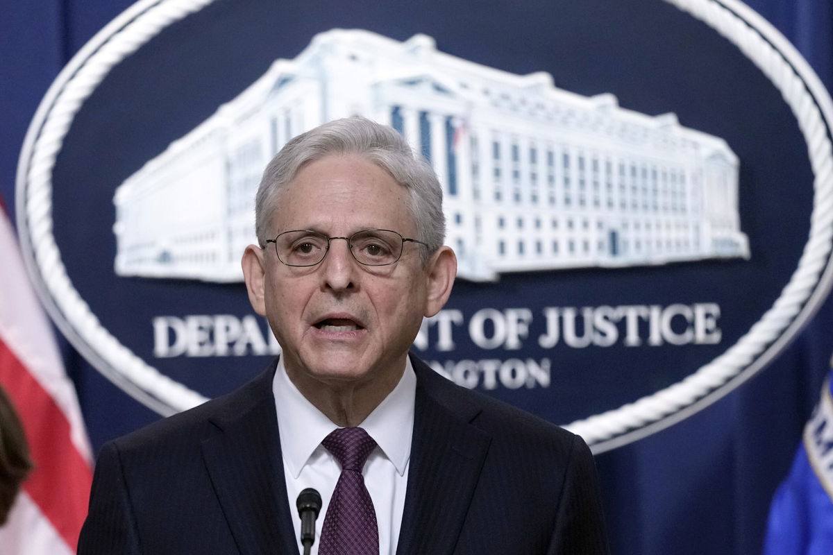 <i>Susan Walsh/AP</i><br/>Attorney General Merrick Garland announced charges against more than two dozen defendants