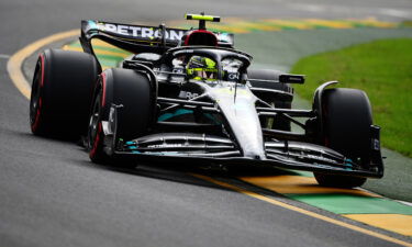 Lewis Hamilton on track during qualifying for the Australian GP.