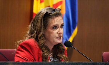 Rep. Liz Harris attends a joint house and senate election committee hearing at the state Capitol on February 23 in Phoenix.