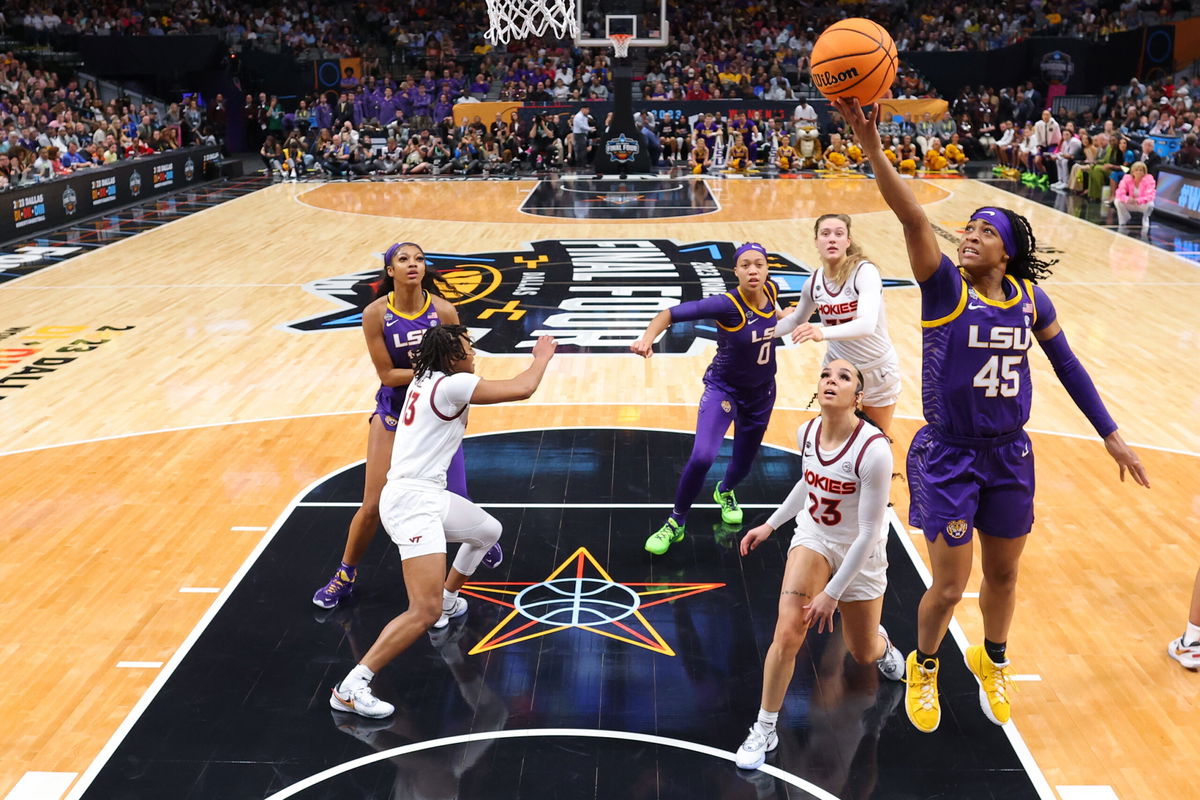 <i>Justin Tafoya/NCAA Photos/Getty Images</i><br/>Alexis Morris shoots against Virginia Tech.