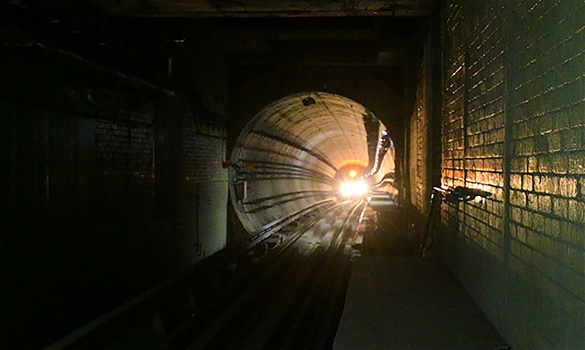 <i>Indian Railways/Government of India</i><br/>The inaugural test run of India's first underwater metro tunnel line took place on April 12.